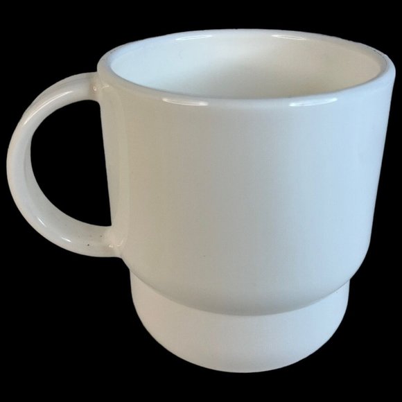 2 Tupperware Best Grandma & Grandpa Coffee Mugs White Cups Set Lot Vintage Tulip - Picture 4 of 12